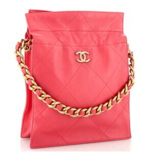 Chanel Pink Drawstring Hobo